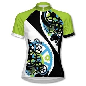 Doyenne Women's Size XL Cogs Cycling Jersey Pullover 1/4 Zip Mock Neck